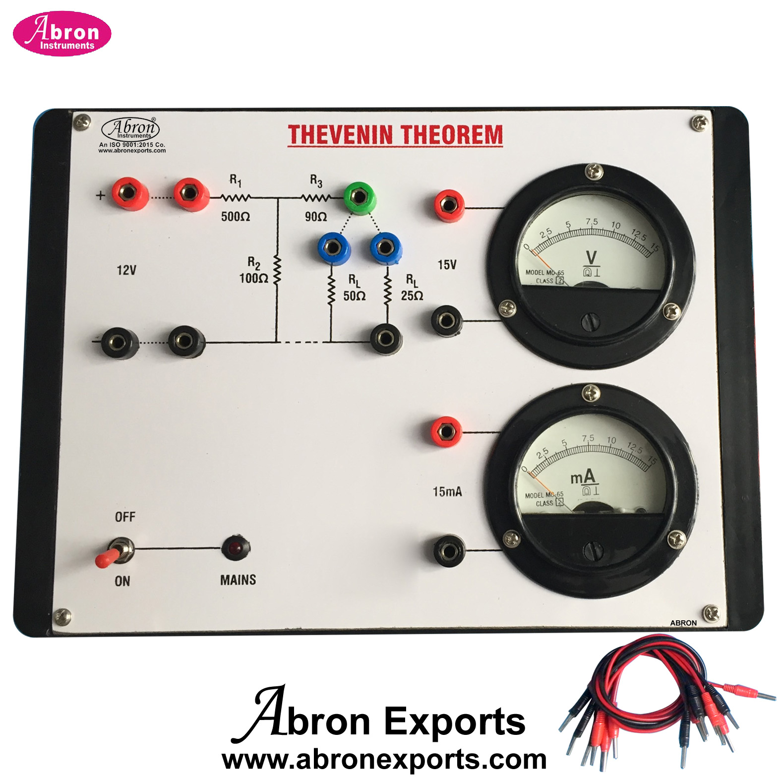 Study Theorem Thevenin Theorem With Power Supply 2 Meters Electronic Trainer Kit Abron AE-1430THA